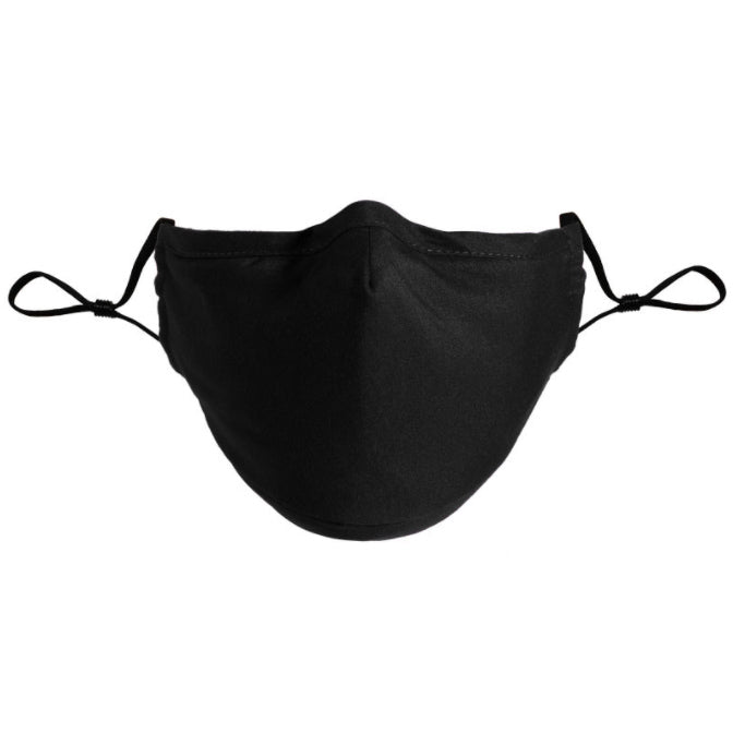Lecluse Cotton Face Mask Windproof Dustproof Sunscreen Adjustable Ear Strap Insertable Filter Washable Cotton Black Mask