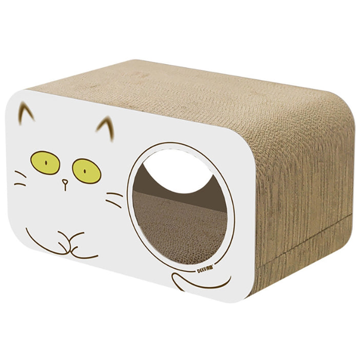 Pipers Cats Diy White House Cute Cardboard Cat Scratcher House Cardboard Cat Hou
