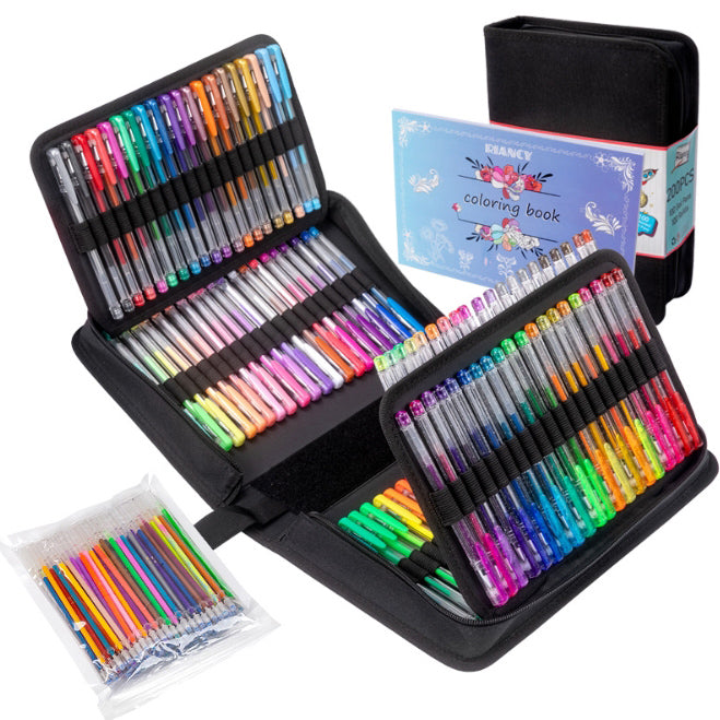 Lineguard 100 Color Artist Gel Pen Set More Ink Largest Non-Toxic Art Neon Pen f