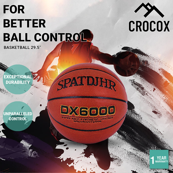 Crocox Basketball Mens Indoor Outdoor Ball Classic Intermediate Competition