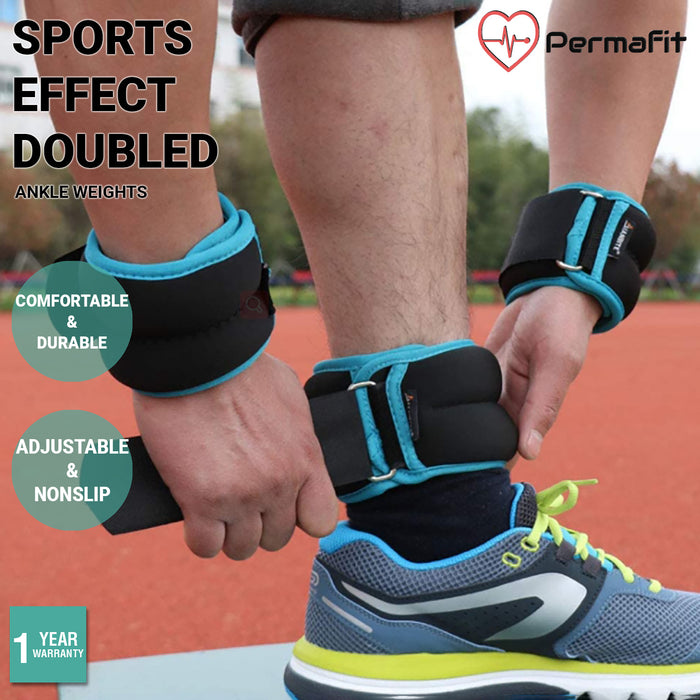 Permafit Ankle Weights Wrist Bearing Sandbags Arm Leg Adjustable Training Strap