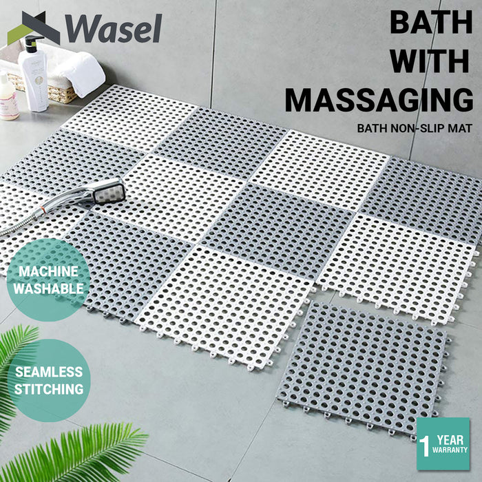 Wasel Bathroom Non Slip Mat PVC Removable Solid Carpet Kitchen Swimming Pool Gym