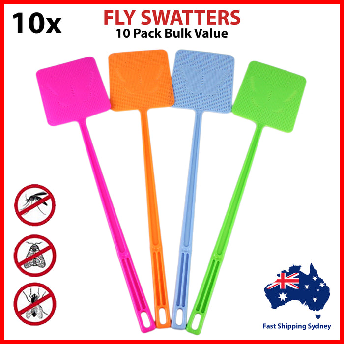 10x Fly Swatter Swat Bulk Insect Killer Bug Mosquito Cockroach Cockroaches