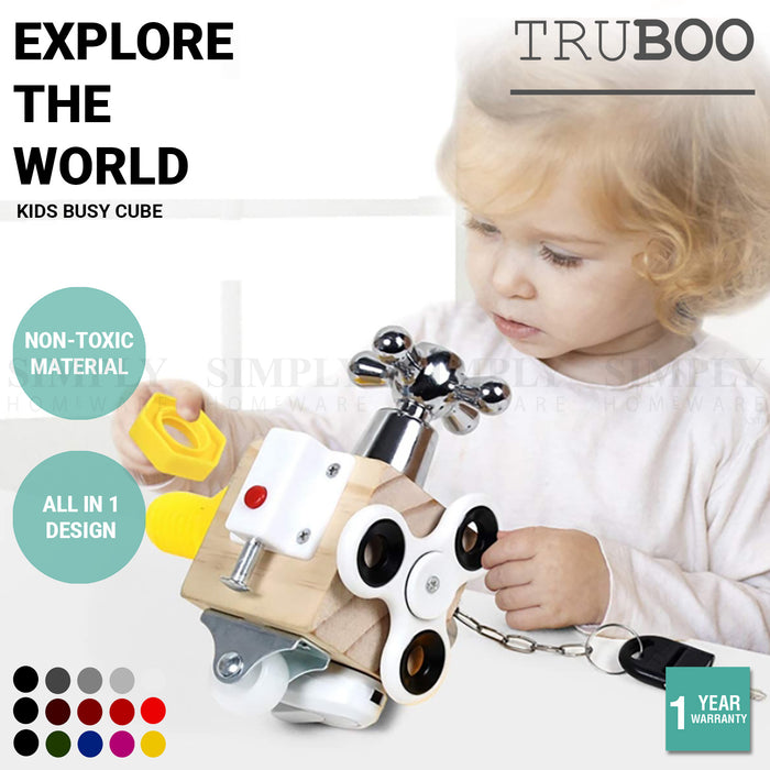 Truboo Kids Busy Cube Baby Activity Boards Toy Toddler Educational Basic Music