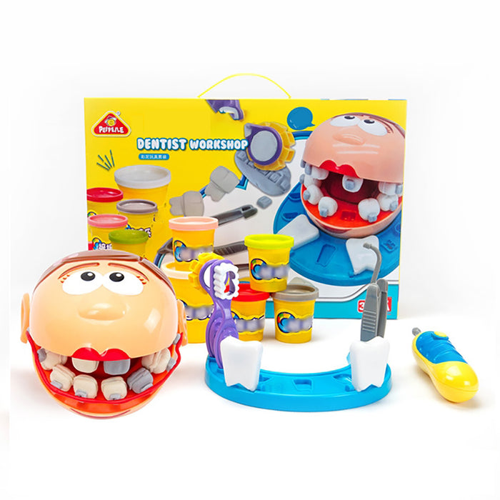 Truboo Kids Modeling Clay Toy Ice Cream Store Toddlers Dentist Pretend Play Set