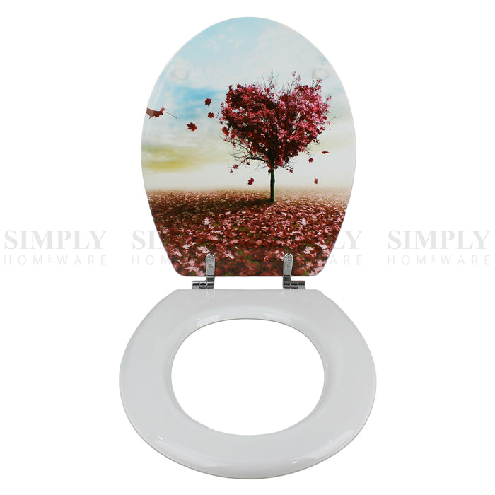 Toilet Seat and Cover Lid Designer Hard Bathroom Covers WC Bath Seat Lids - Simply Homeware