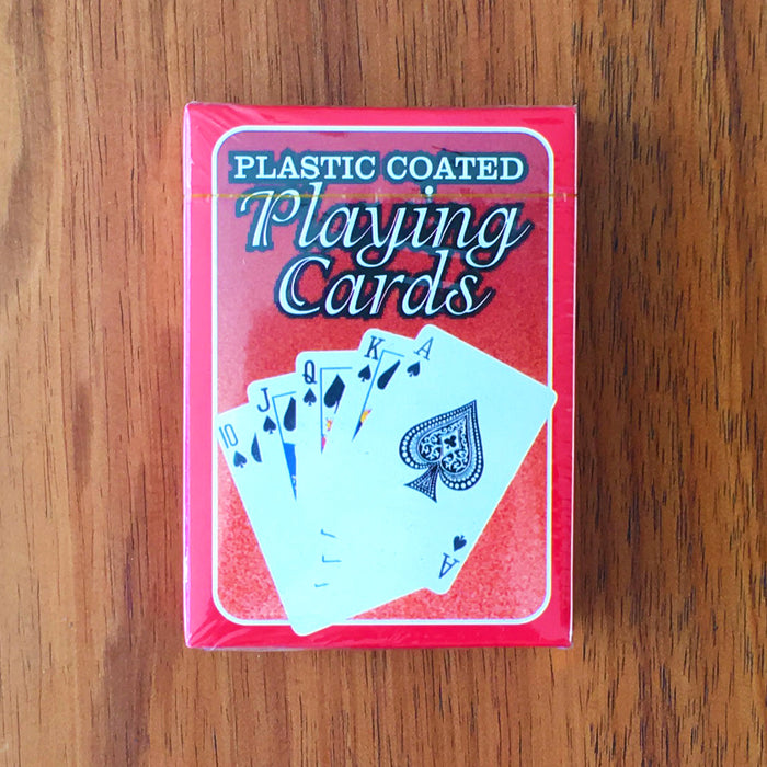Playing Cards Decks Card Games Deck Blue & Red Box Deck of Plastic Coated Paper
