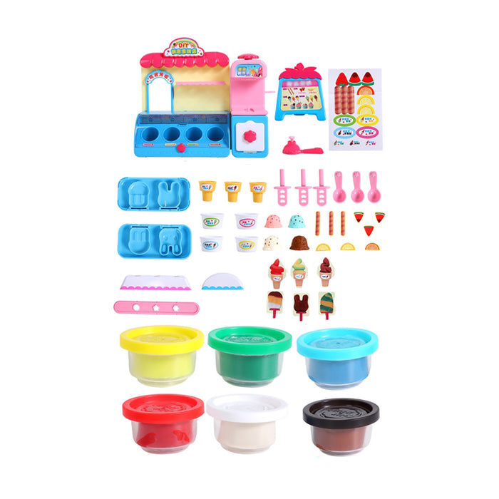Truboo Kids Modeling Clay Toy Ice Cream Store Toddlers Dentist Pretend Play Set