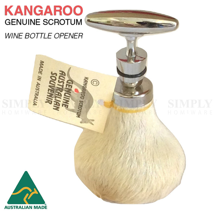 Kangaroo Scrotum Balls Genuine Wine Bottle Opener Australian Aussie Souvenir - Simply Homeware