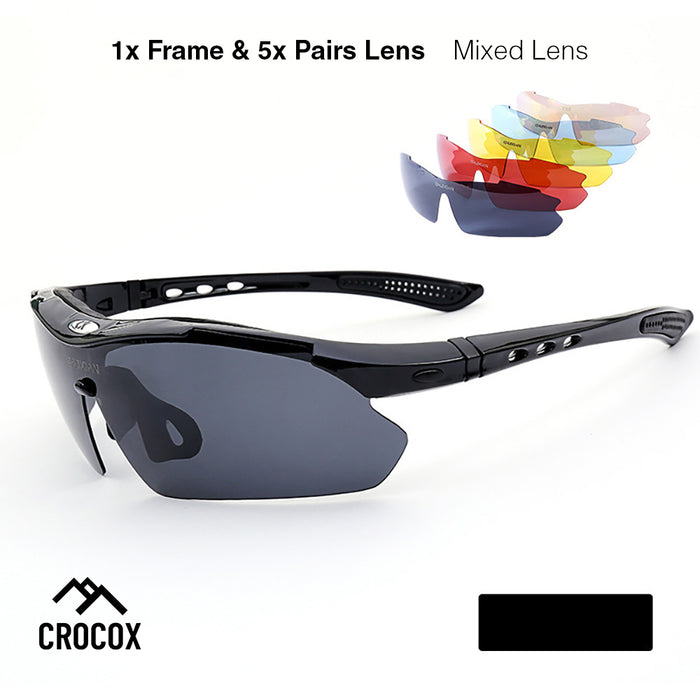 Crocox Sport Polarized Sunglasses Cycling Fishing Running Golf Driving Mens UV