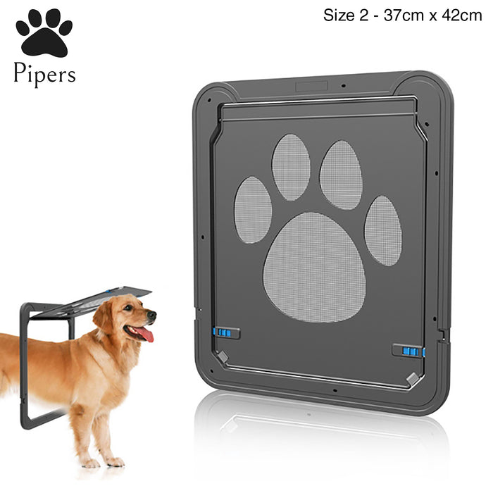 Pipers Pet Screen Door Dog Cat Flap Security Large Window Puppy Automatic Lock L
