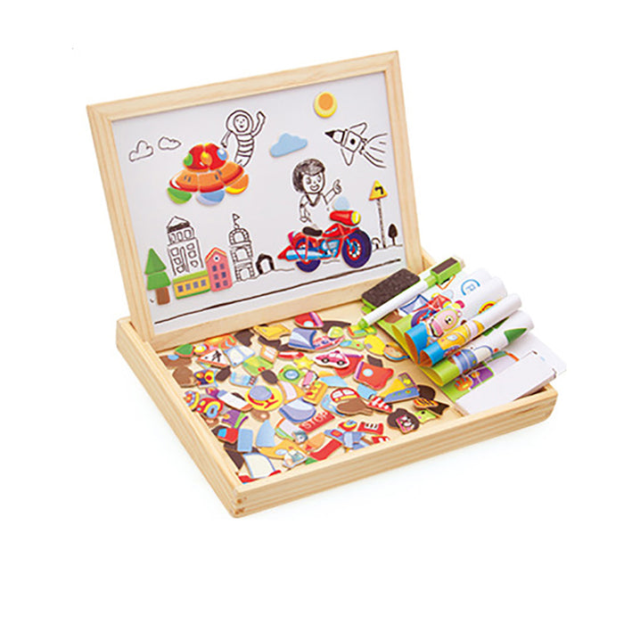 Truboo Kids Magnetic Drawing Board Toy Educational Doodle Pad Puzzle Children