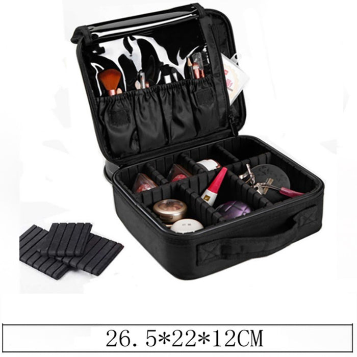 Lebeau Travel Makeup Train Case Cosmetic Train Organizer Portable Artist Storage