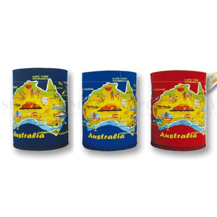 3x Stubby Holder Australian Souvenirs Stubby Can Beer Bottle Drink Cooler Gift