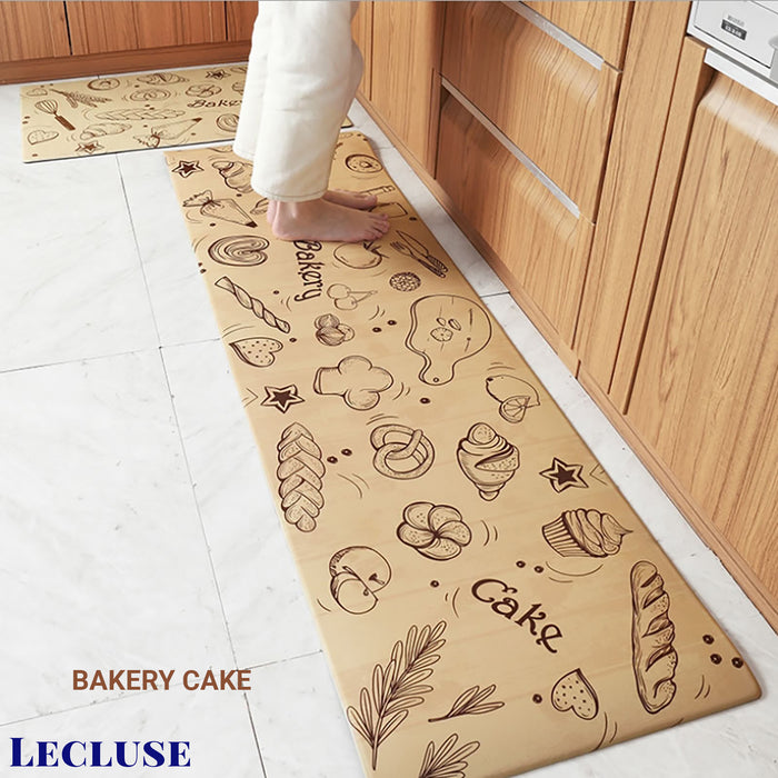 Lecluse Kitchen Non-Slip Mat Home Floor Carpet Rug Waterproof Anti-Oil PVC
