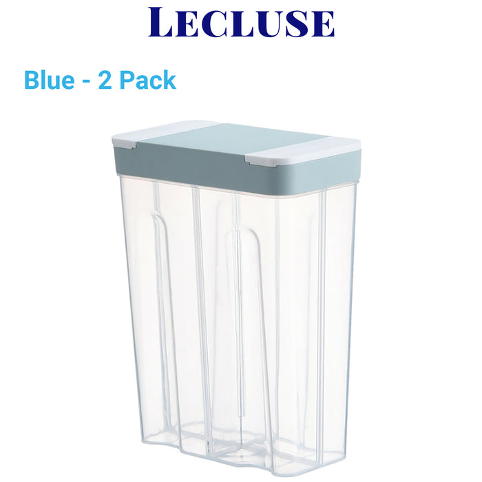 2x Lecluse Kitchen Food Storage Container Cereal Dispenser Dry Goods Bin Lid