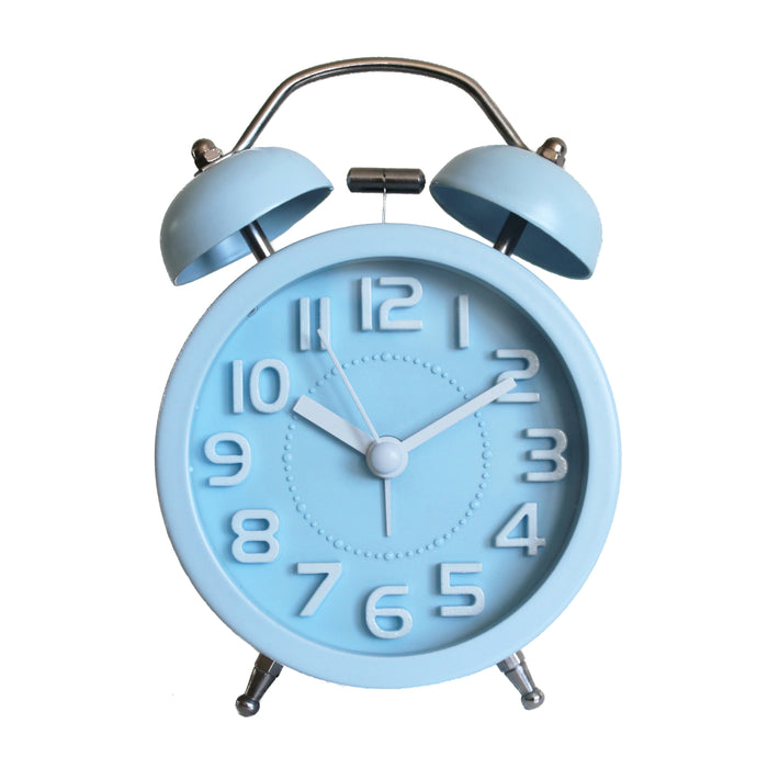 Twin Bell Alarm Clock Loud Clocks Silent Vintage Retro Battery Bedside Analogue