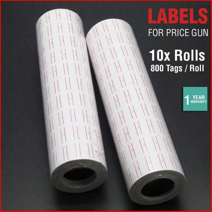 Price Tag Gun Labels Tags 10x Rolls Sticker Pricing Tagging MX5500 800 Per Roll