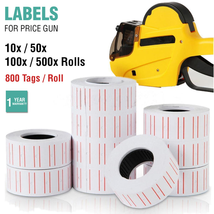 Price Tag Gun Labels Tags Rolls Sticker Pricing Tagging MX5500 800 Labels / Roll
