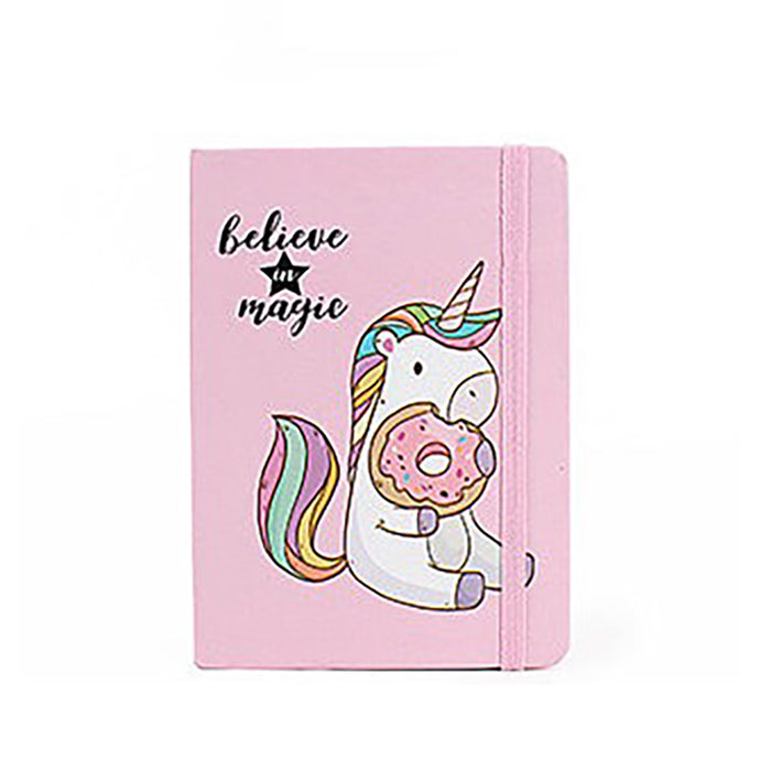 Journal Notebook Hardcover Cardboard Grid Diary 96pages Stationery Unicorn