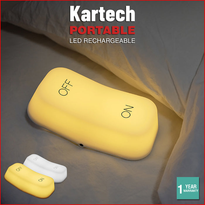 Kartech Night Light LED USB Rechargeable Lamp Rocker Light Switch Portable Touch