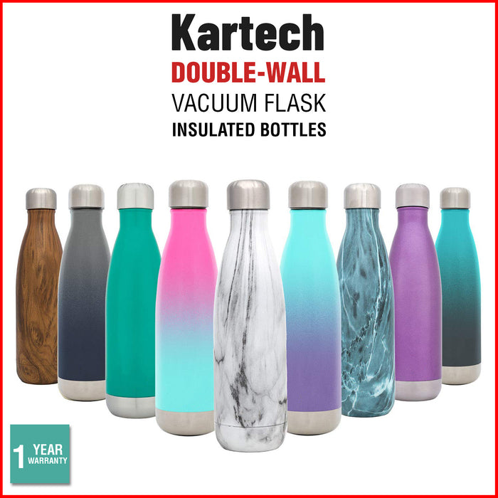 Kartech Vacuum Insulated Flasks Water Bottle Stainless Steel Double Wall Thermal