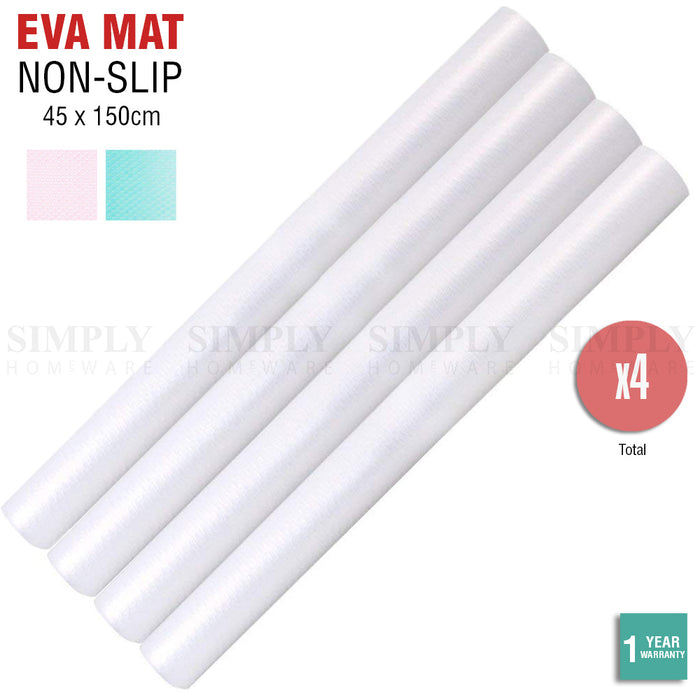 4x EVA Drawer Liner Non Slip Anti Mat Grip Roll Matting Cabinet Kitchen 45x150cm - Simply Homeware