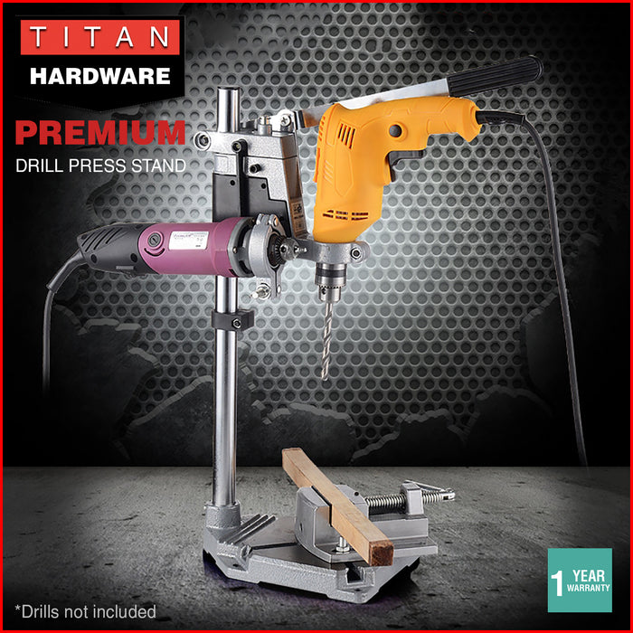 Titan Drill Press Stand Bench Chuck Vice Mounted Workshop Drilling Metal Table