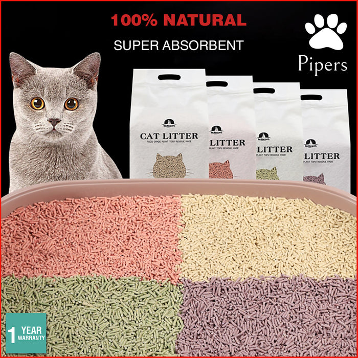 Pipers Tofu Cat Litter Crystals Lavender Clumping Bulk Edible Plant For Kitty