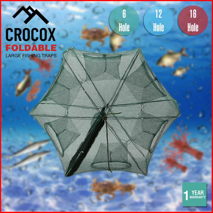 Crocox Fishing Net Cage Foldable Trap Shrimp Crab Minnow Yabbie Automatic Large