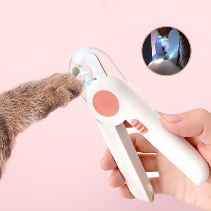Pipers Cat Dog Nail Clippers Trimmer Pet Nail Clippers LED Light Avoid Over-Cutting Hidden Nail File Razor Sharp Blade