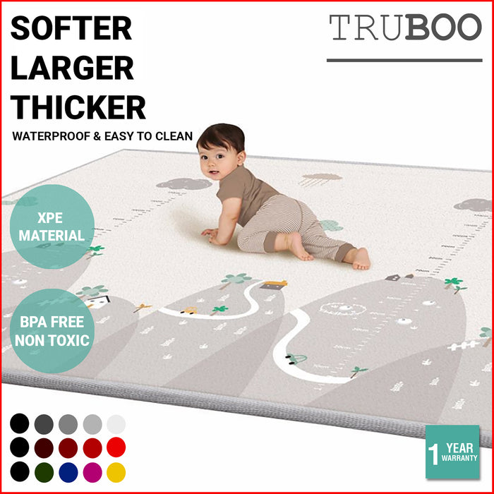 Truboo Baby Play Mat Crawling Folding Pad Kids Waterproof Non-Slip Foam Carpet