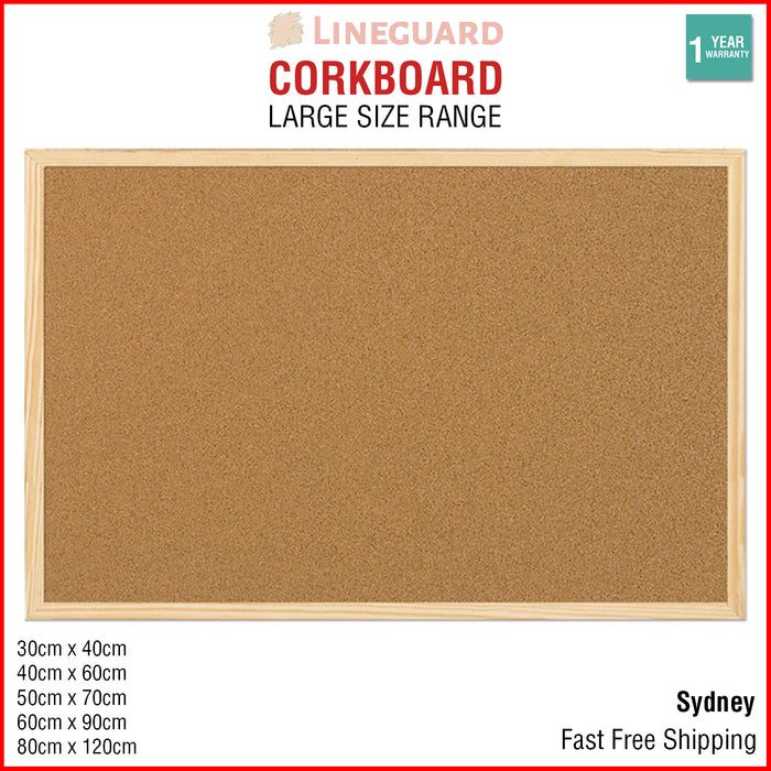 Cork Board Pins Corkboard Pinboard Notice Large Memo Photos Wooden Frame Wall