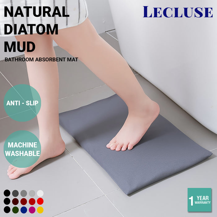 Lecluse Bathroom Absorbent Mat Diatomaceous Earth Mud Floor Pad Fast Drying