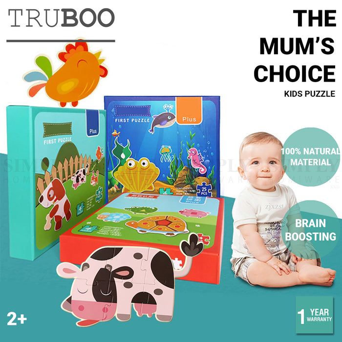 Truboo Kids Puzzle Children Educational Toy Set Age 2 3 4 5 Learning Animals
