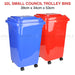32L Mini Wheelie Bins Storage Bin Rubbish Trash Trolley Lid Wheels Dustbin Can - Simply Homeware