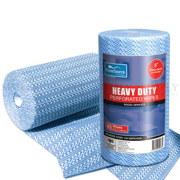 Bulk Heavy Duty Perforated Wipes Antibacterial Resturant Castaway 530x300mm