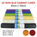 2x Anti Non Slip Drawer Liner Mat Grip Roll Matting Cabinet Kitchen 65cm x 150cm - Simply Homeware