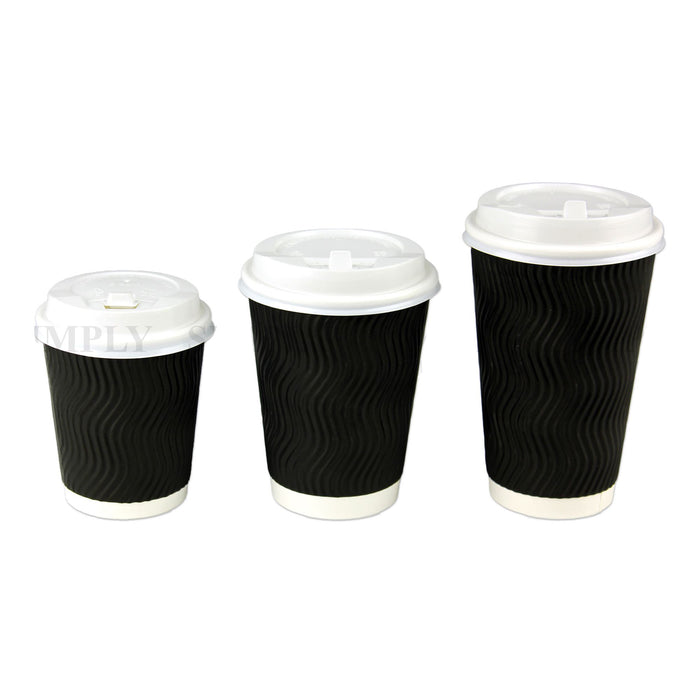 Disposable Coffee Cups 4oz 8oz 12oz 16oz Takeaway Paper Triple Wall Drink Bulk