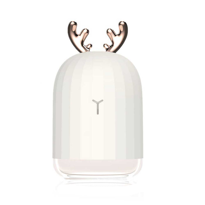 Wasel Mini Desk Air Humidifier Aromatherapy USB LED Lights Deer Rabbit Shaped