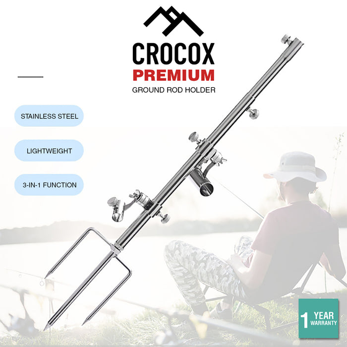 Crocox Fishing Rod Holders Ground Stand Trident Wall Boat G Clamp On Rack Rest