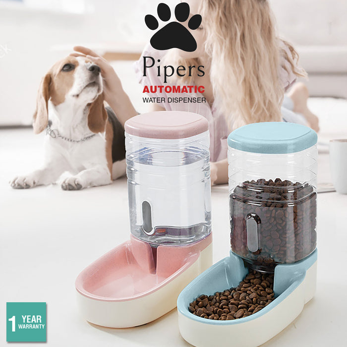 3.8L Pipers Pet Automatic Water Food Dispenser Dog Cat Drinking Feeder Bottle