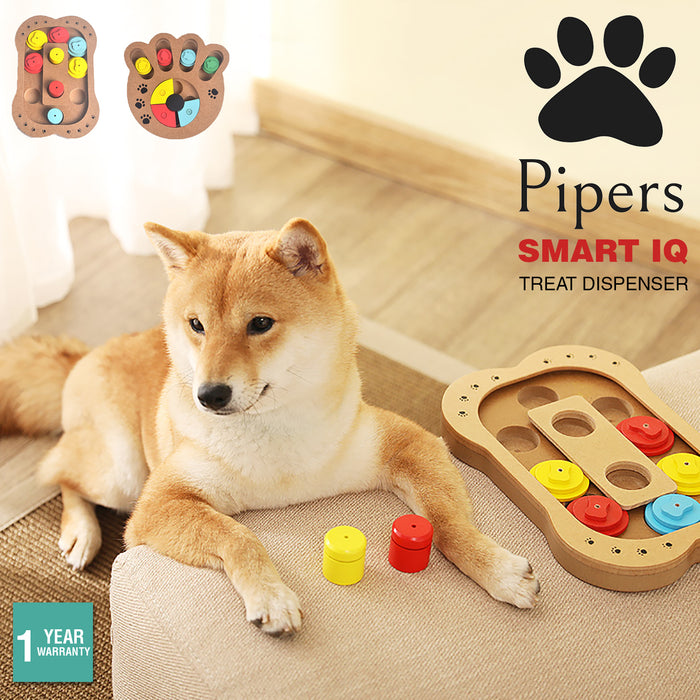 Pipers Dog Treat Dispenser Toys Food Pet Interactive Cat Puzzle Play IQ Feeding