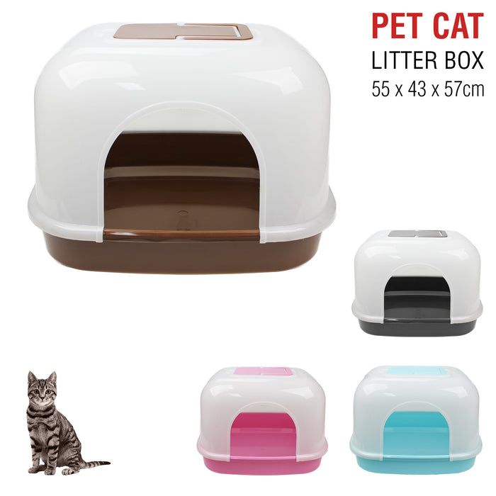 Cat Litter Box Kitty Boxes Large Tray Enclosure Dog Portable Toilet Scoop Spade