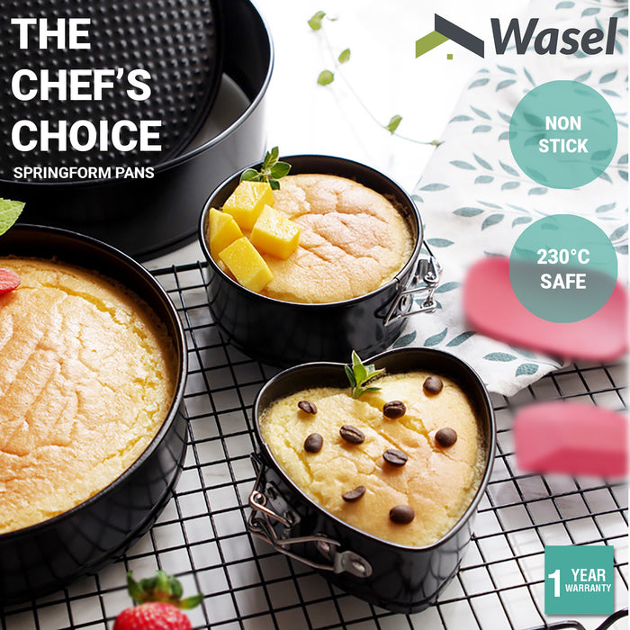 Wasel Cake Tins Set Springform Pan Baking Round Non Stick Tray Bakeware Mold Dee