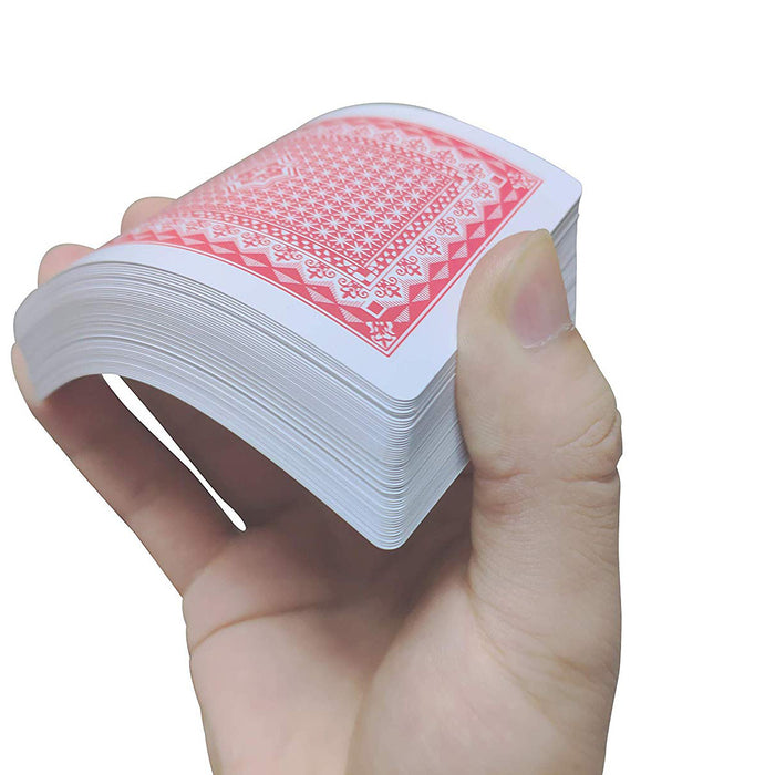 2 Pack Playing Cards Plastic Decks Card Games Deck Waterproof Case Black & Red