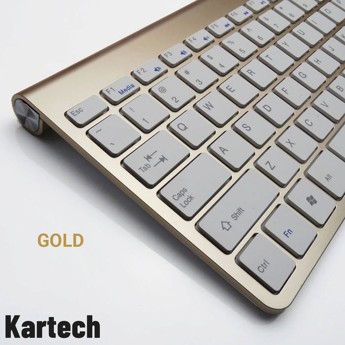 Kartech Wireless Keyboard Portable USB Mini Slim Ultra-Thin for PC Laptop