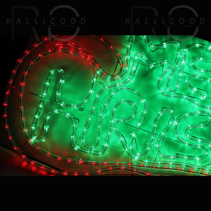 Merry Christmas Xmas Light Sign Large 100cm LED Lights Bright Decoration Indoor