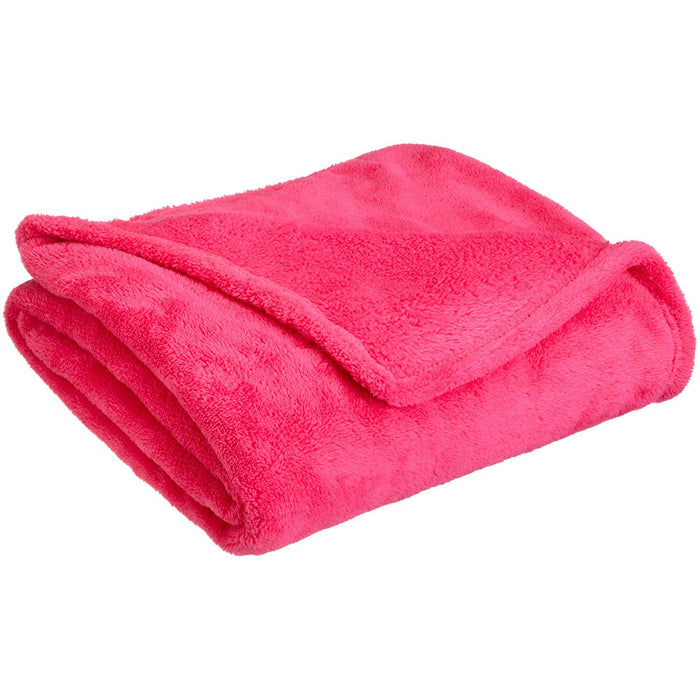 Blanket Throw Rug Fleece Bed Faux Fur Mink Large Plush Red Grey Blue Black Pink