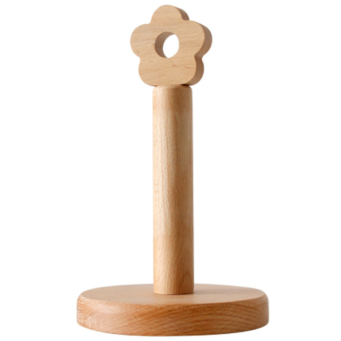 Lecluse Wood Paper Towel Holder Holder Countertop Standing Paper Towel Organizer